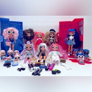 L.O.L. Surprise! O.M.G. Fashion Dolls, Wardrobe, Lil Sister, Pets, etc….Bundle